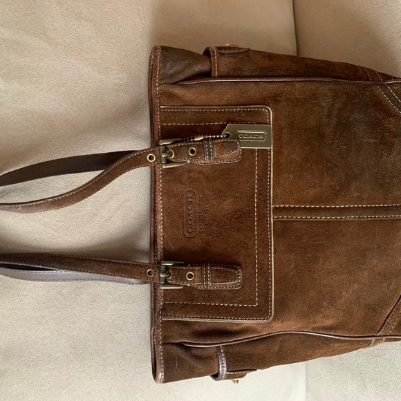 Coach Mahogany Suede Gallery Tote - Picture 1 of 4